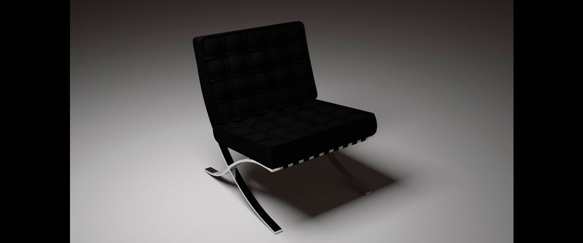 Renderizado objetos mobiliario silla 3D